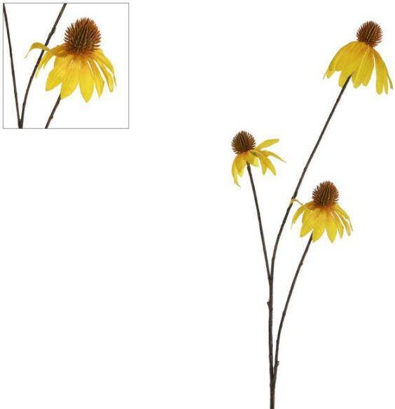 Coppens Kunstbloem Echinacea geel PE 82cm
