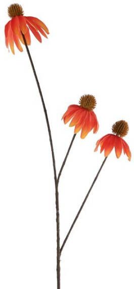 Coppens Kunstbloem Echinacea oranje rood PE 82cm
