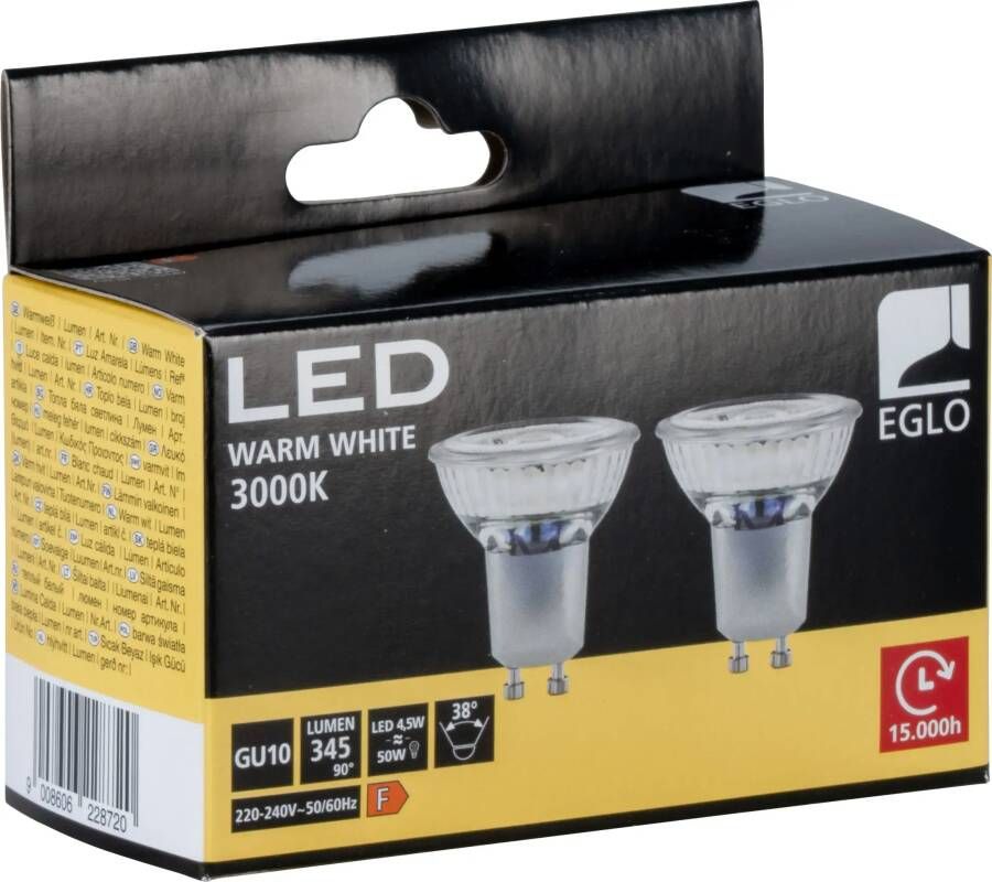 Coppens LED Lichtbron GU10 4 5W 3000K warm wit 345lm