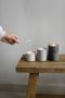 Leeff Tealight Holders 'Teo' set van 3 waxinelichthouders- Concrete 7cm diameter Grijs - Thumbnail 2