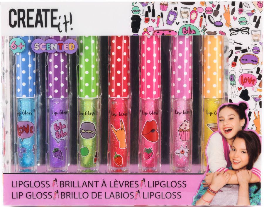 Coppens Lipgloss geurend Create It met glitter: 7-delig