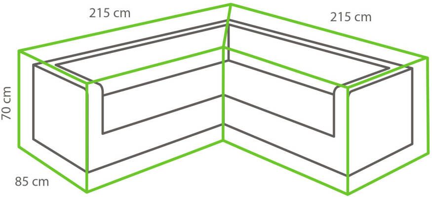 Coppens Loungehoek L bescherm hoes 215 x 85 x 70 cm