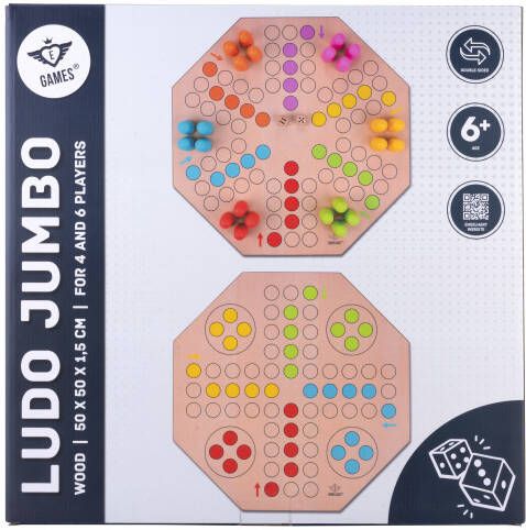 Coppens Ludo 50x50x1.5cm Mens erger je niet hout