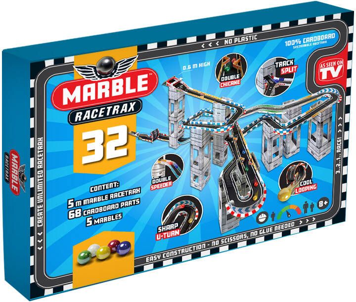 Coppens Marble Racetrax knikkerbaan circuit set 32 sheets