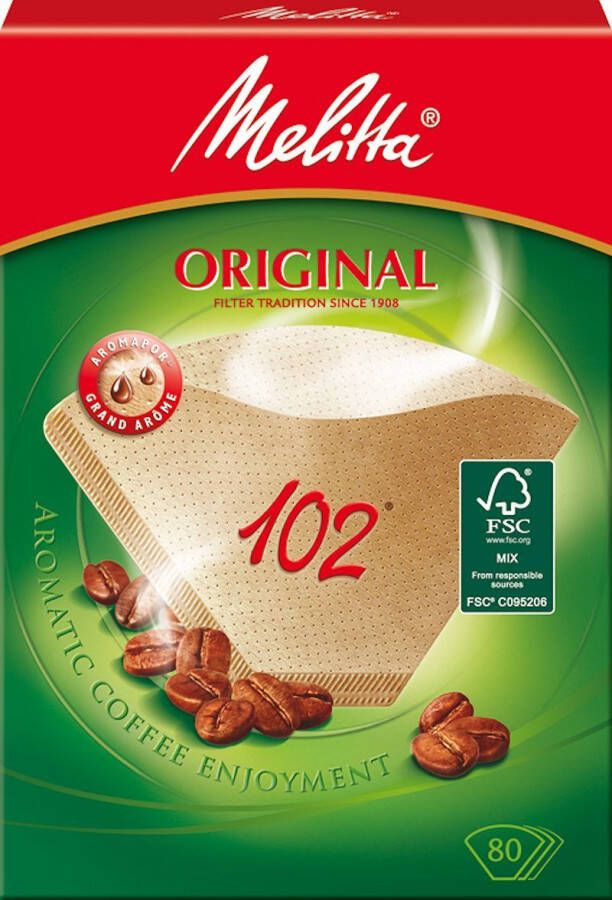 Coppens Melitta classic filterzakjes 102 80 natuur