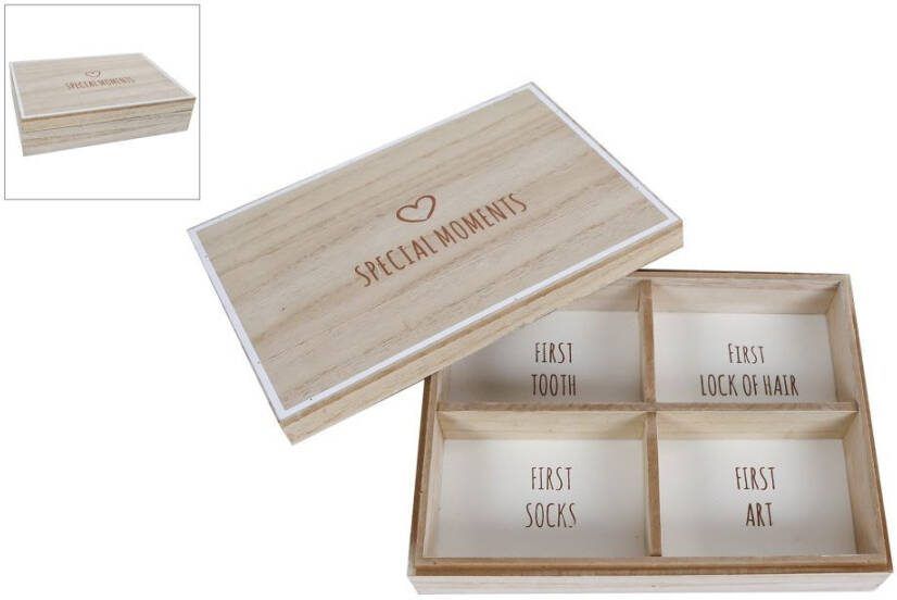 Coppens Opbergbox Special Moments naturel wit hout