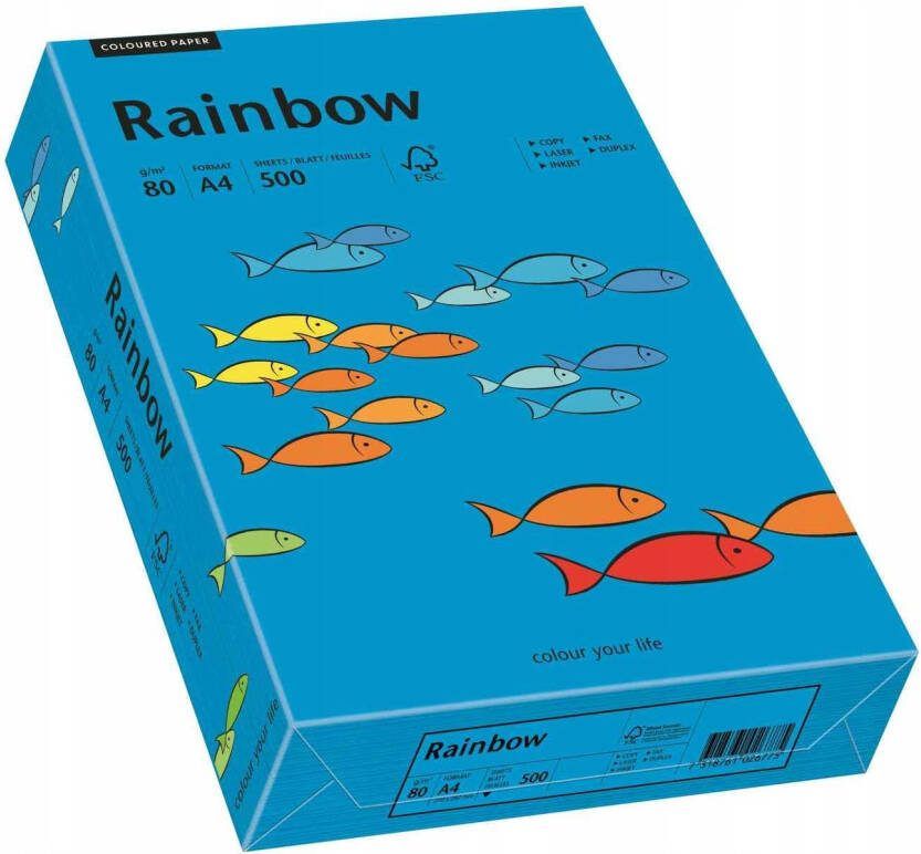 Coppens Papyrus kopieerpapier regenboog blauw A4 80gr 500vel