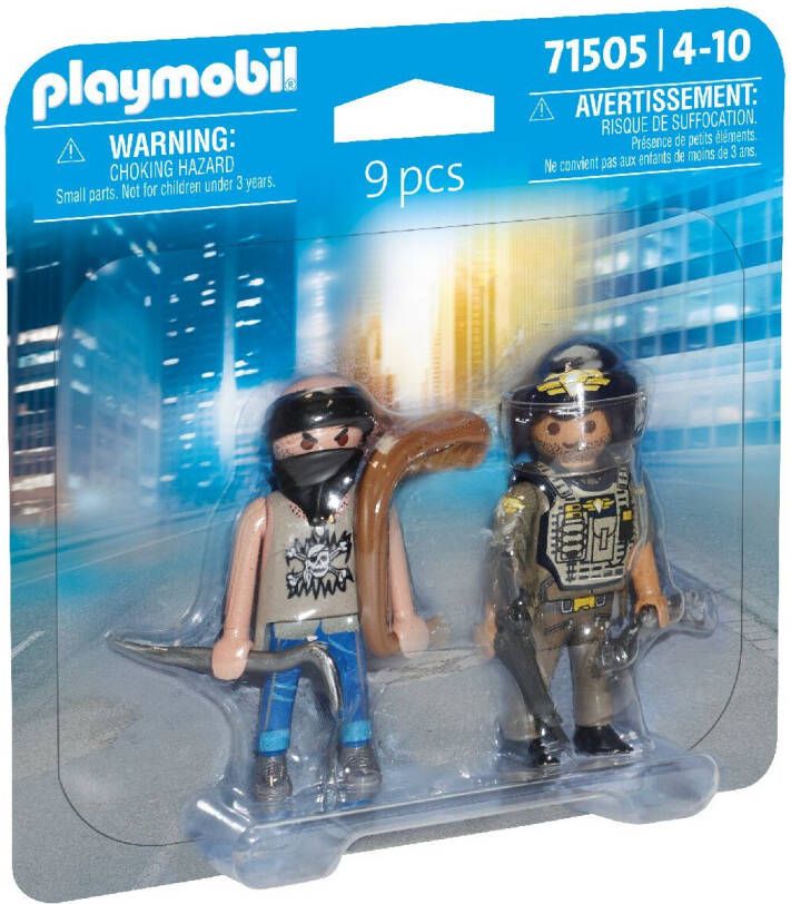 Coppens Playmobil Duopack 71505 politie-eenheid & bandiet met accessoires.