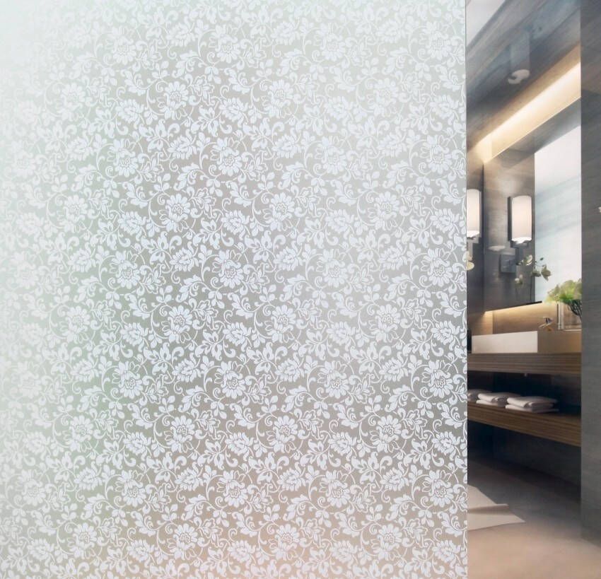 Wicotex Raamfolie barok semi transparant 45 cm x 2 meter statisch Raamstickers