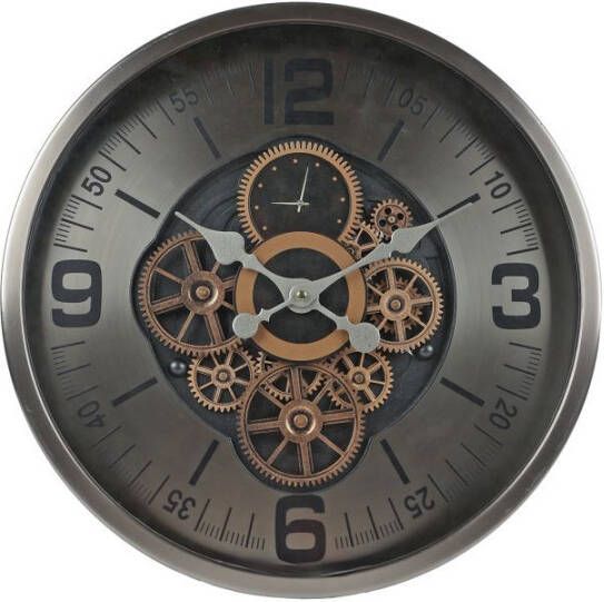 Coppens Radarklok Rye grijs metaal glas