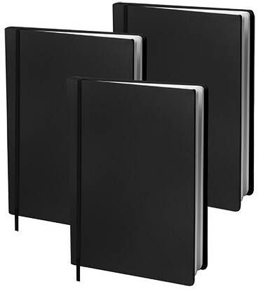 Dresz boekenkaft elastisch A4 textiel elastaan zwart 3 stuks
