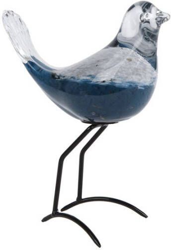 Coppens Sculptuur Bird blauw glas 15 5x8 5x16 5cm