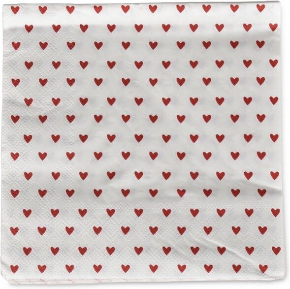 Coppens Servetten Harten Rood (Set van 20)