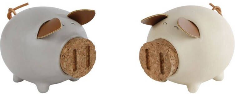 Coppens Spaarpot Pig crme beige a2 aardew 12x9 5x9cm