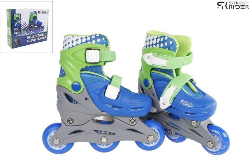 Coppens Street Rider Inline skates hardboot blauw verstelbaar maat 26-29
