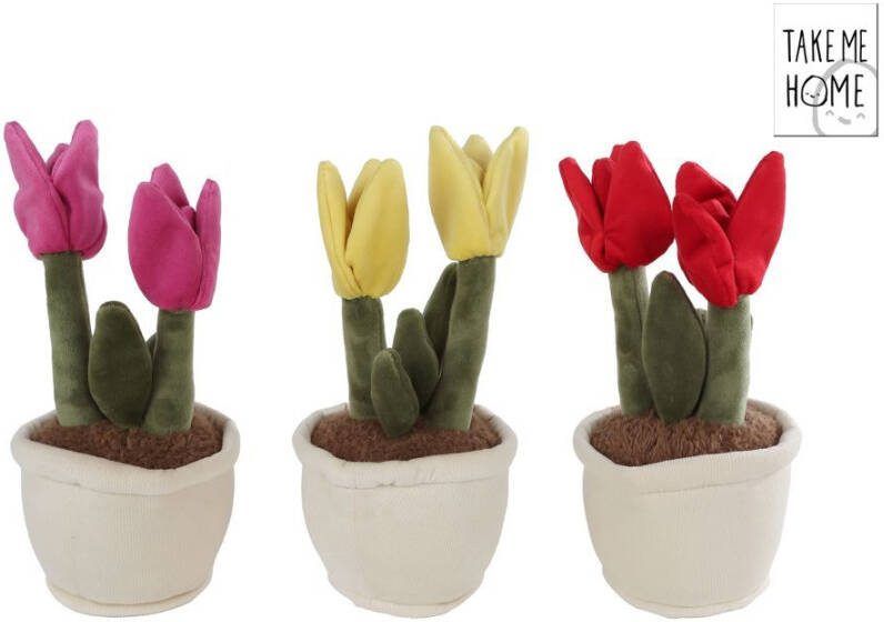 Coppens Take Me Home plant pluche tulp L 3ass 27 cm