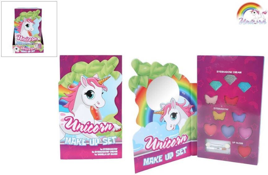 Coppens Unicorn make-up palette 4 oogschaduw 3 oogglitter 4 lipgloss
