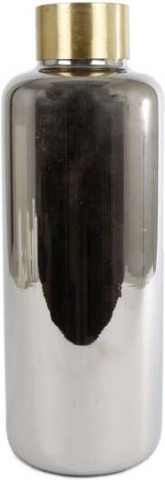 Coppens Vaas Sanne L zilver glas 10x10x36cm