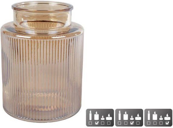 Coppens Vaas windlicht Niamh S luster amber glas