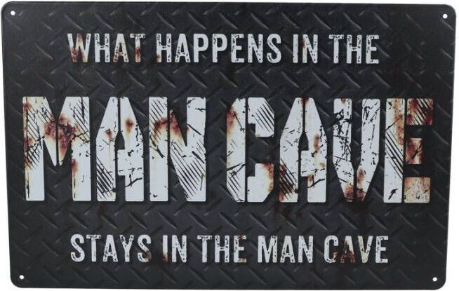 Coppens Wandbord Mancave zwart metaal