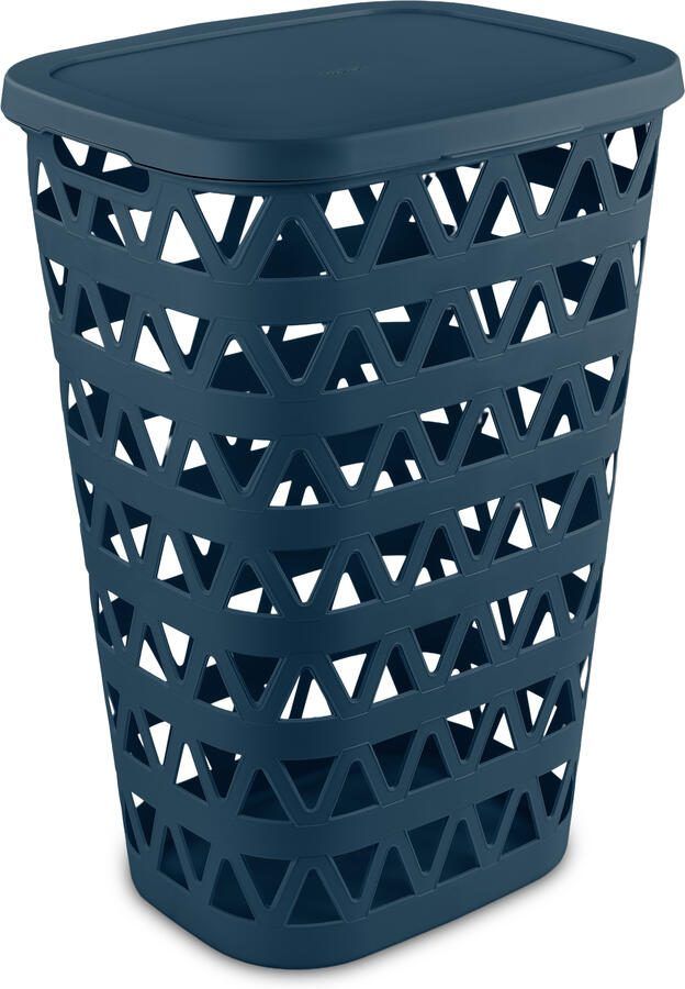 Curver oceana wasbox met deksel 55 liter nachtblauw