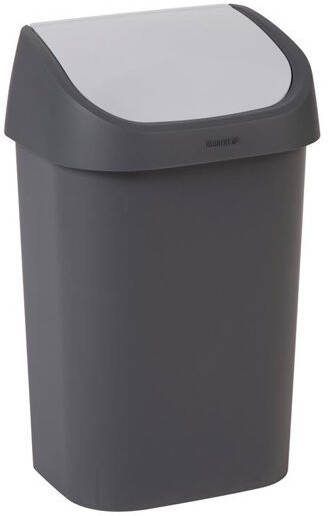 Curver Afvalbak Mistral Swing Recycled Pvc Antraciet lichtgrijs 25.3x32.5x51.7cm 25l
