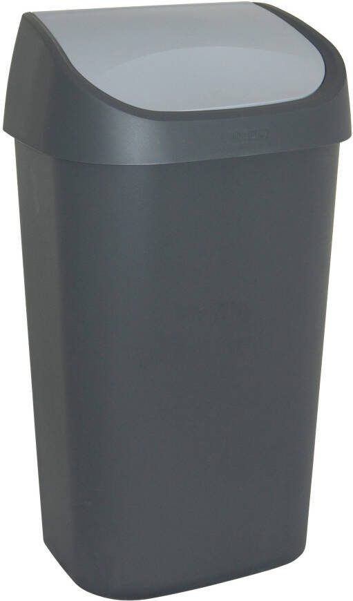 Curver Vuilnisbak Mistral Swing Recycled Pvc Antraciet Lichtgrijs 50l