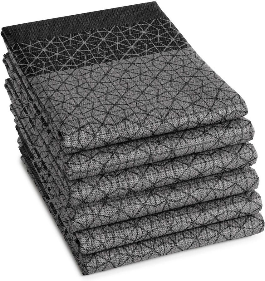 DDDDD 6x theedoek chrystal 60x65 cm black