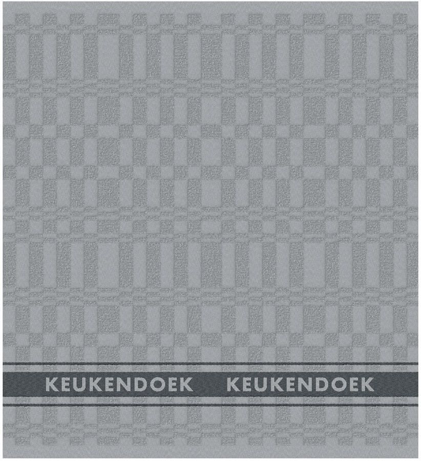 DDDDD 6x Keukendoek Pelle 50x55 cm Grijs Set van 6 stuks