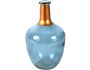 Countryfield Bloemenvaas Firm Big Bottle blauw transparant koper glas D15 x H25 cm Vazen - Thumbnail 2