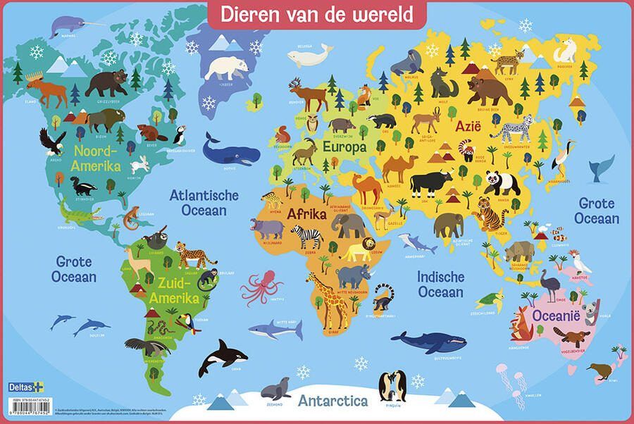 Deltas Educatieve onderleggers dieren van de wereld