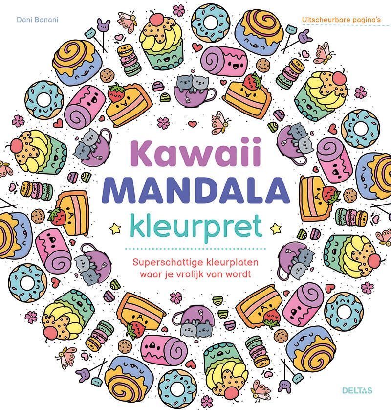 Deltas kawaii mandala kleurpret