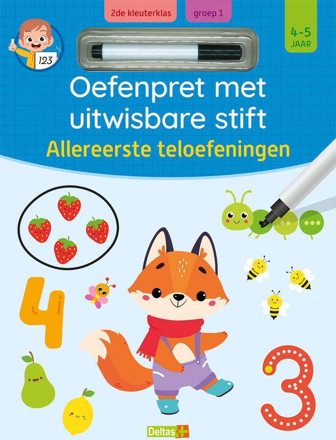 Deltas Oefenpret met uitwisbare stift Allereerste teloefeningen (45 j.)
