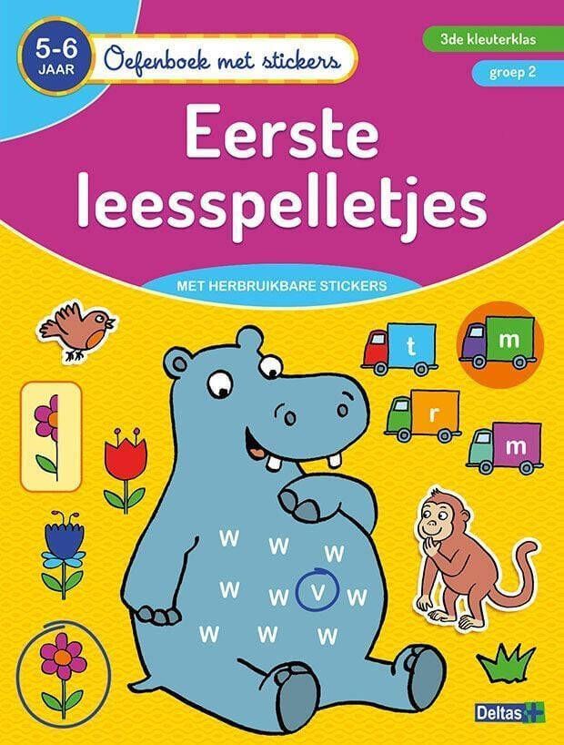 Deltas Oefenboek met stickers Eerste leesspelletjes (5-6 j.)