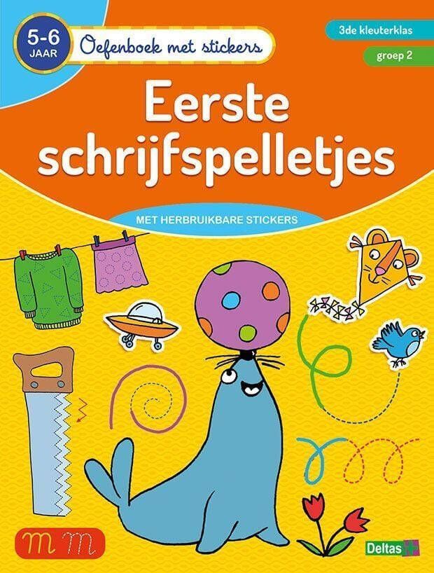 Deltas Oefenboek met stickers Eerste schrijfspelletjes (5-6 j.)