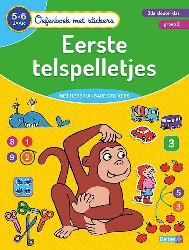 Deltas Oefenboek met stickers Eerste telspelletjes (5-6 j.)