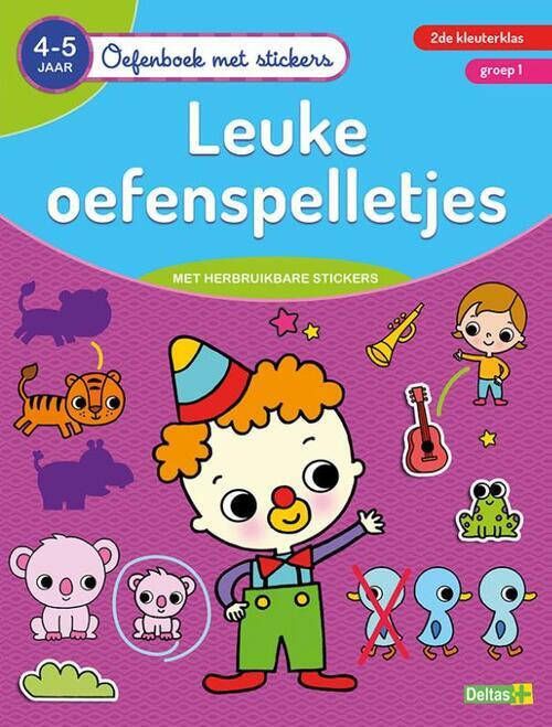 Deltas oefenboek met stickers leuke oefenspelletjes 4-5jaar