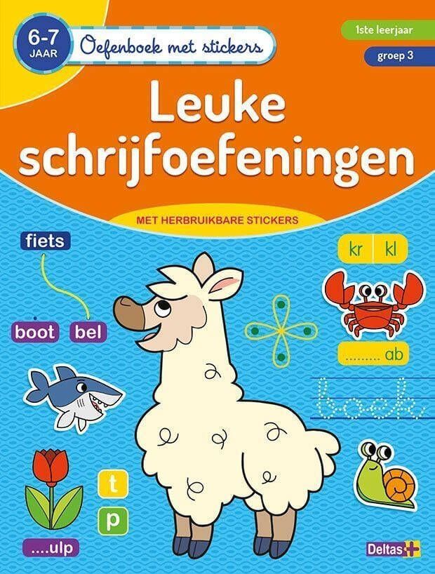 Deltas Oefenboek met stickers Leuke schrijfoefeningen (6-7 j.)