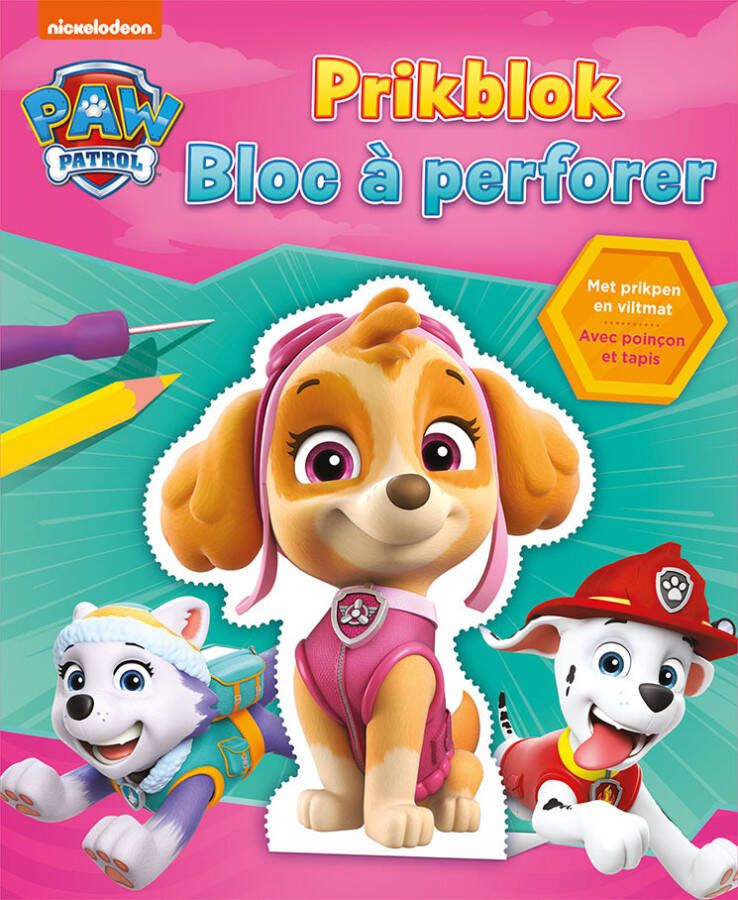 Deltas Paw Patrol prikblok (roze)