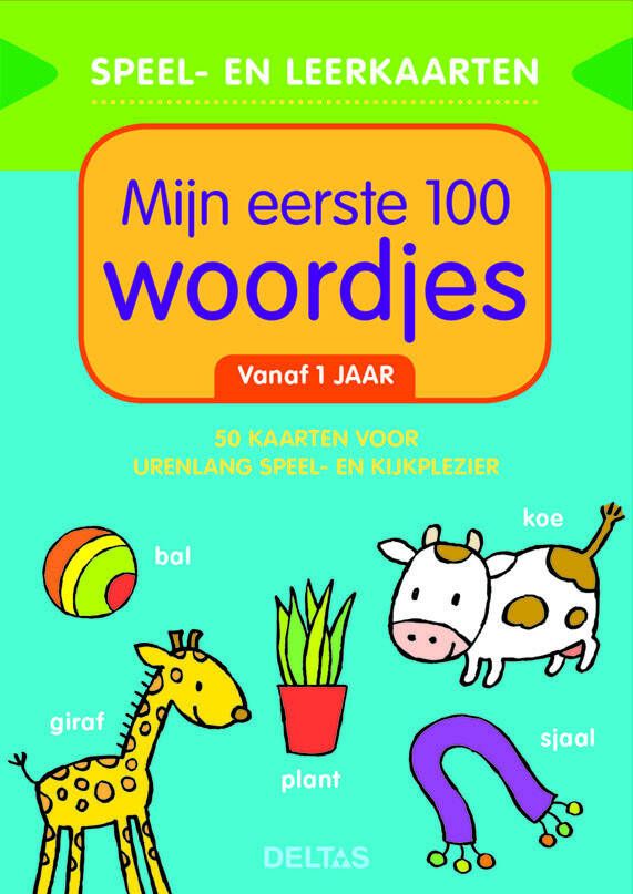 Deltas Speel- en leerkaarten Mijn eerste 100 woordjes (vanaf 1 jaar)