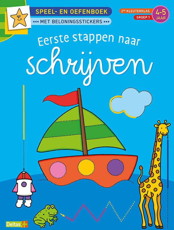 Deltas Speel- en oefenboek met beloningsstickers (4-5 j.) Eerste stappen naar schrij