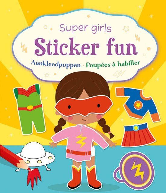 Deltas Super girls Sticker Fun Aankleedpoppen
