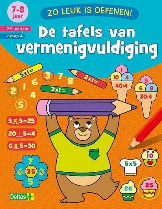 Deltas Zo leuk is oefenen. De tafels van vermenigvuldigen 7-8 jaar