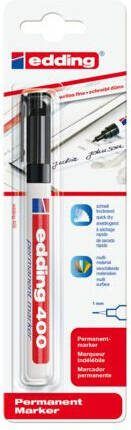 Edding stift 400 zwart 1mm ronde punt