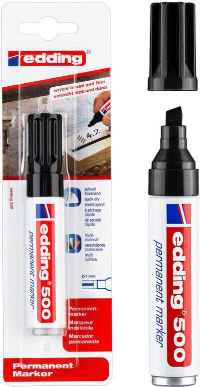 Edding permanente marker e-500 zwart op blister