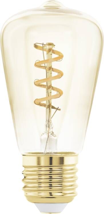 EGLO Ledfilamentlamp Edison Amber D6cm Dimbaar Warm Wit E27 4w