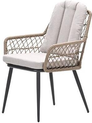 Garden Impressions Allasio dining tuinstoel carbon black met zand