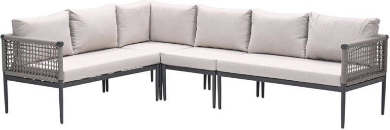 Garden Impressions Garden Impression Teramon hoek loungeset 4 delig desert sand zonder tafel