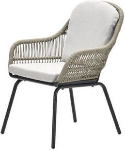 Garden Impressions Triton dining fauteuil carbon black rope dark sand desert sand