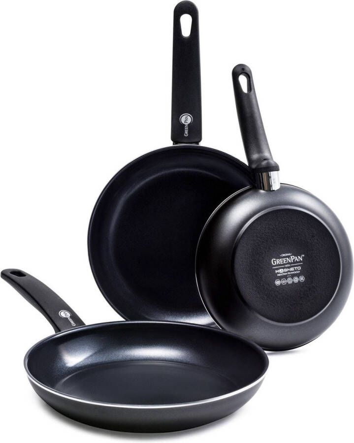 Green Pan Greenpan Cambridge black 3 delige set koekenpan 20-24-28cm